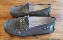PLINER JRS. Sz. 28 Toddler (US sz. 10.5) Driving Mocs Gray