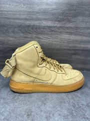 Nike Air Force 1 High Flax Wheat Sneakers Kids Size 7Y GS Suede Tan 807617-200