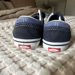 VANS Old Skool Blue/White Hook & Loop Canvas Sneakers Unisex Kids toddler US 6.5