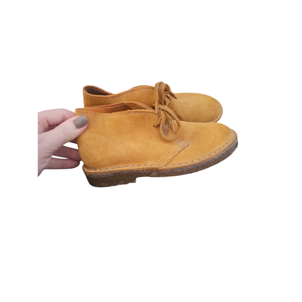 Crewcuts by J. CREW MacAlister camel cognac suede brown boots kids sz 12 $98