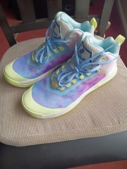 Moolah Press Break V2 Yellow/Purple Basketball Shoes Size 7Y Brand New No Box