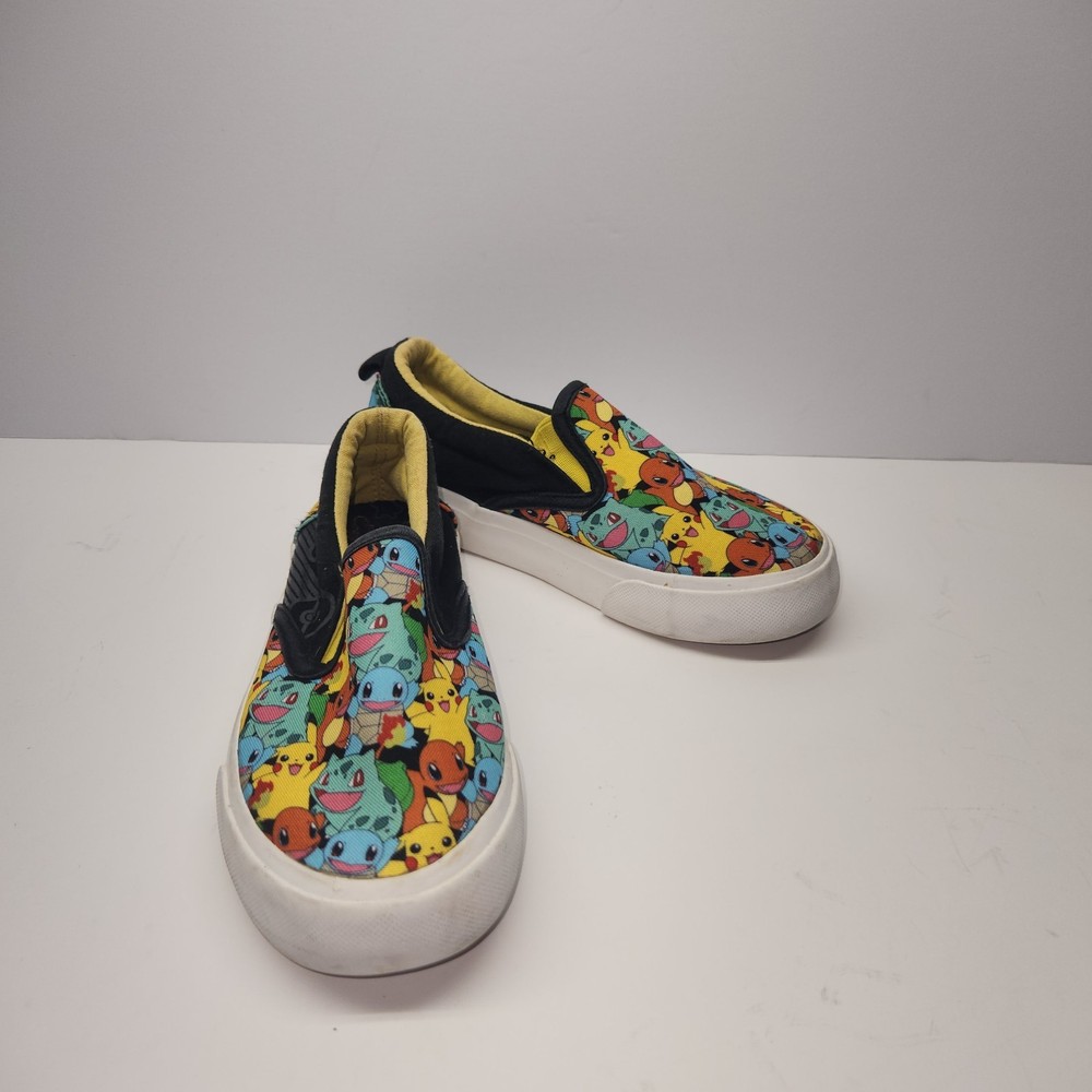 Pokemon Ground Up Low Top Slip On Shoes Sneakers Multi-Color Boy’s Size 13