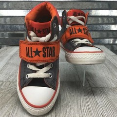 All Star Converse Size 13Y Grey Crayola Orange Canvas Tennis Sneaker Unisex
