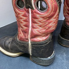 Durango Boots Youth Sz 11 M Brown Leather Buckaroo Cowboy Western
