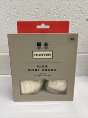 Hunter Kids Boot Socks – WHITE – Size XS/5-7