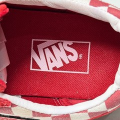 Vans Ward Sneaker Youth 4.0 Red Checkerboard Suede Low Top Skater Shoe