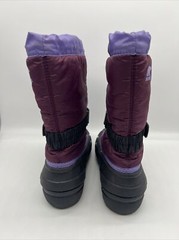 Sorel Kids Size 5 Youth Waterproof Winter Snow Boots Felt Purple Pink Black
