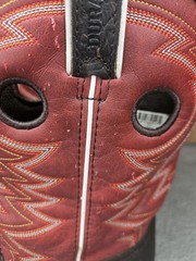 Durango Lil‘ Rebel Pro Red Square Toe Cowboy Youth Mens Size 7 Defects Read