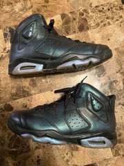 Air Jordan 6 Retro AS BG/ Size 7Y/ Black-White/Noir/Blanc