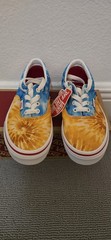 VANS TIE DYE BLOCK Old Skool Sneakers Big Kids Size 3 New In Box Red Blue Orange