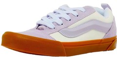 VANS Knu Skool Junior Low Top Sneakers, Lavender/White/Gum Suede/Canvas, US 6