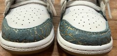 Nike Jordan 1 Mid White Sneaker School NC to Chicago Shoes Toddler size 9C