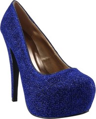 Qupid Penelope-84 Glitter Lurex Platform Pump