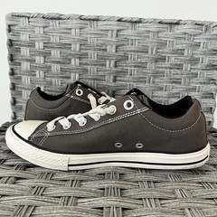 Converse All Star Low Canvas Brown Junior Size 5.5 White Lace Sneakers Great