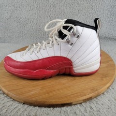 Air Jordan 12 Cherry Red White Sneakers Size 4Y / Womens Size 5.5 153265-116