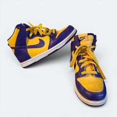 Nike Dunk High Retro Lakers Edition Kids Size 3Y Sneakers