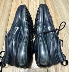 Nike Air Max 97 GS Triple Black Running Shoes 921522-011 Size 5.5Y Womens 7 EUC