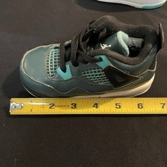NIKE AIR JORDAN 4 RETRO 30TH TEAL WHITE BLACK SIZE 7C Toddler Baby Shoes