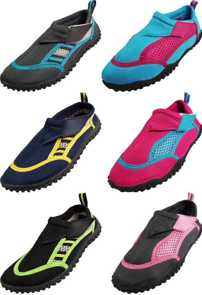Norty Wave Childrens Sizes 11-4 Kids Slip on Aqua Socks Pool Beach Water Shoe