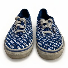 Vans All Over Logo Print Sneakers Kids 3 Blue