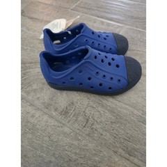 Crocs Bump It Shoe K Cerulean Blue/Navy C10 Kids Slip On Comfort Casual Water