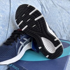 NEW ASICS Sneakers Jolt 2 Navy Blue Silver Size 3.5 Lace Up EU 35.5 Arch Support