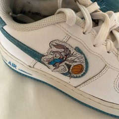 Nike Air Force 1 Space Jam Low Top Hare Rabbit & Bugs Bunny DM3353-100 Youth