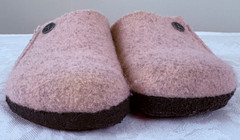 Birkenstock Zermatt Shearling Lined Slide Slippers Kids Sz US 13 EU31 Pink Felt