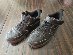 Nike Court Borough Low Recraft PS ‚Triple Black‘ DV5457-002 Kids Shoes US Sz 12C