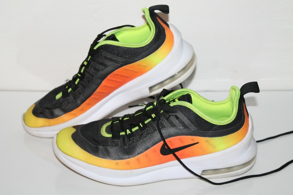 NIke Air Max Axis Premium GS Running Shoes, #AV7590-001, Blk/Org/Yell, Youth 6Y
