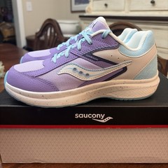 Saucony Kids Cohesion KDZ Purple Blue Sneaker Shoes Sz 5W