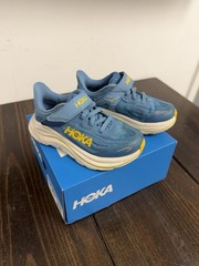 HOKA K CLIFTON 10 LITTLE KIDS 1168873 / ALF -Blue- Excellent Condition Size 11MD