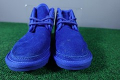 UGG Chukka Boots Kids Size 1 Blue Suede Lace Up Fleece Lined Winter Warm