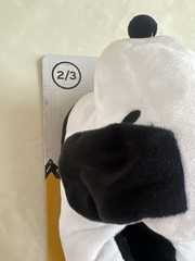 Peanuts Snoopy Kids Plush Slippers Black White Size 2/3 Unisex NWT
