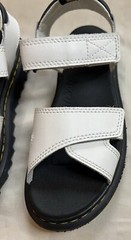 Kids Dr. Marten’s Adjustable White Leather Sandals Vossie J Size 3, Worn Twice