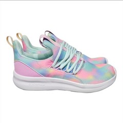 Adidas Cloudfoam Pure 2.0 Tie Dye Pastel Sneakers Pink Youth Size 6.5 New JR8255