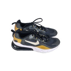 Nike Air Max 270 React Shoes Youth Size 7Y BQ0103 005 Black White Gold Running