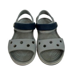 Crocs Kids 7 7C Sandal Crocband Moulded Croslite Ankle Strap Fastening Gray
