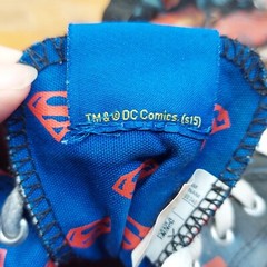 Unisex CONVERSE ALL STAR DC Comics SUPERMAN Shoe Youth Size 2