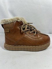 Oshkosh B’gosh Toddler Kids Size 8M Brown Faux Fur Trim Boots Shoes