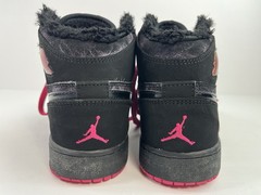 Air Jordan 1 Retro High Prem GS ‚Black Vivid Pink Youth Size 5.5Y 535804-017
