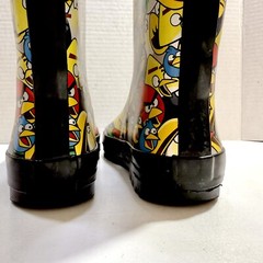 ANGRY BIRDS Unisex Kids Rubber Rain Boots sz 13 – 1 Colorful All Over Print