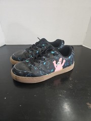 SpongeBob Patrick Star Kids Sneakers Black Bubble Print Shoes Size 4 Youth