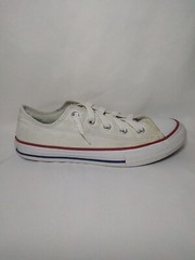 Converse All Star Shoes Low Top Size 2 White Canvas Sneakers Adult/junior Unisex