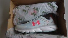 Under Armour Assert 9 Grade School Kids‘ Running Shoes Gray/White Size 5 $55