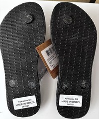 Havaianas Slim Glitter Sandal Black / Dark Gray Size 3-4 Youth