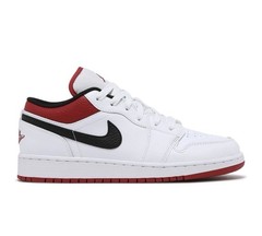 Air Jordan 1 Low White University Red Black 553560-118 GS 4.5Y=Women’s 6 NEW