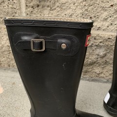 HUNTER Original Rain Boots US 2 EU 32 Big Kids Black High Gum Boot Rubber