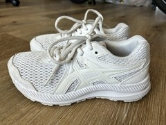 ASICS Contend 7 All White 1014A192 Unisex Kids Shoes Size US 1.5 | EU33 | 20.5cm