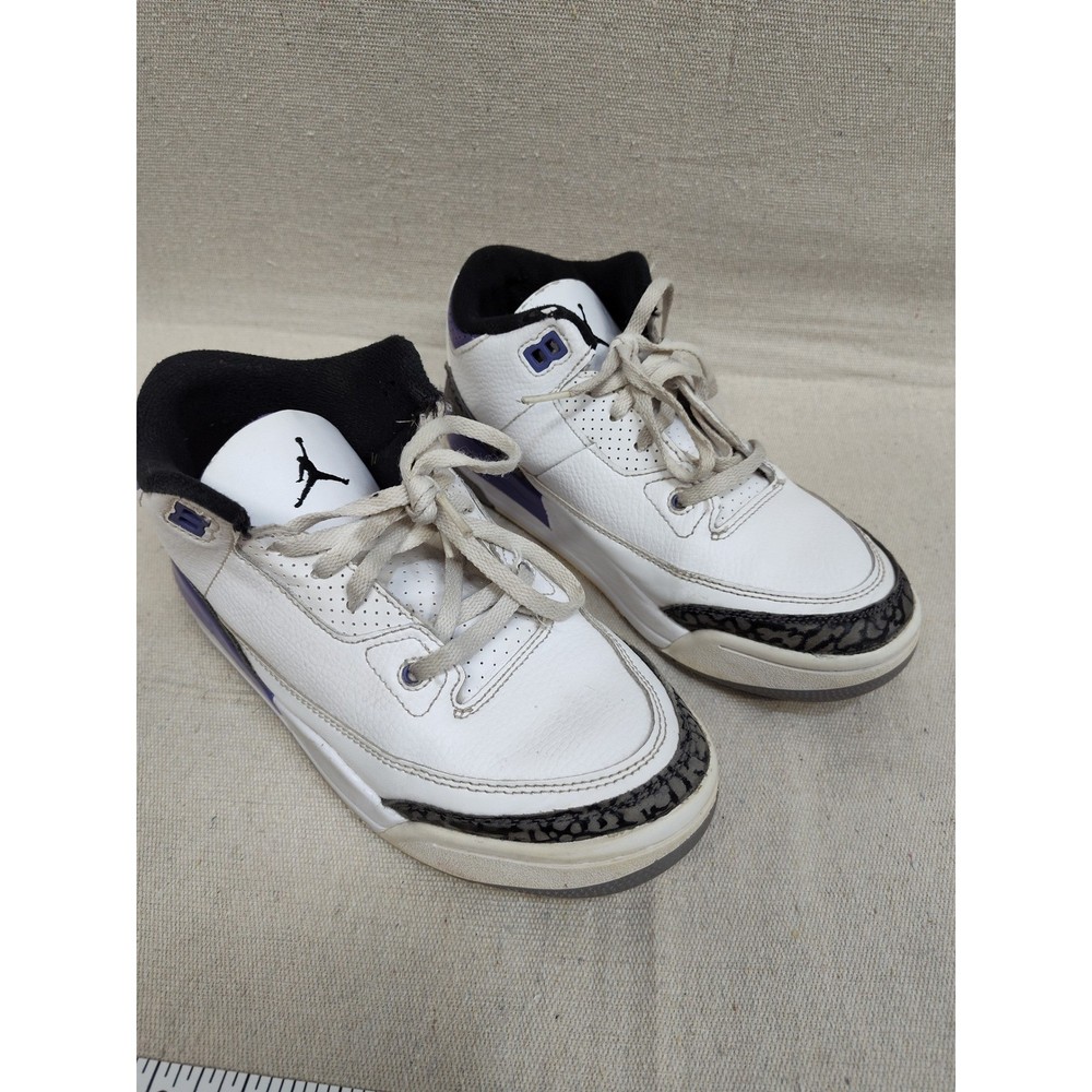 Nike Air Jordan 3 Retro Dark Iris White Purple Black DM0966-105 Youth Size 3Y